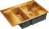 Мойка кухонная Paulmark Liga PM227851-BGR брашированное золото R