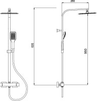 Душевая стойка RGW Shower Panels SP-22