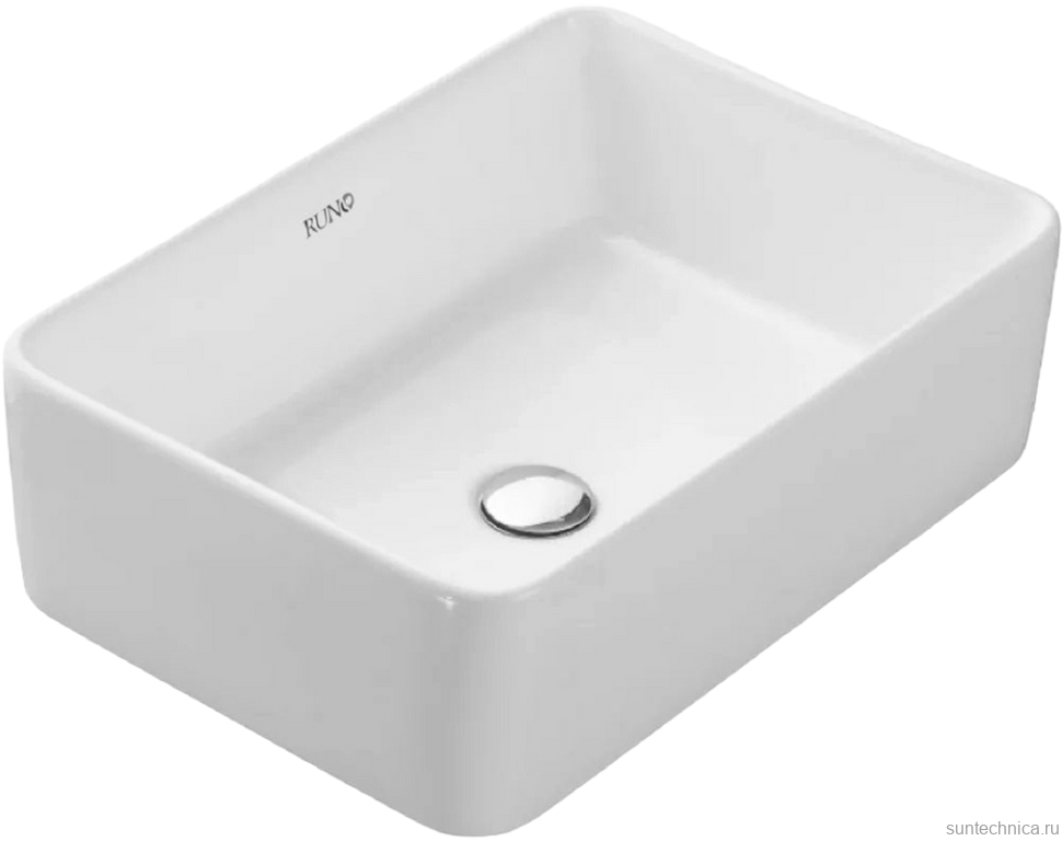 Тумба с раковиной Runo Бари 40 крафтовый дуб, раковина Duo 40