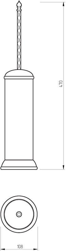 Ершик Migliore Montecarlo/cleopatra 16630 напольный, бронза