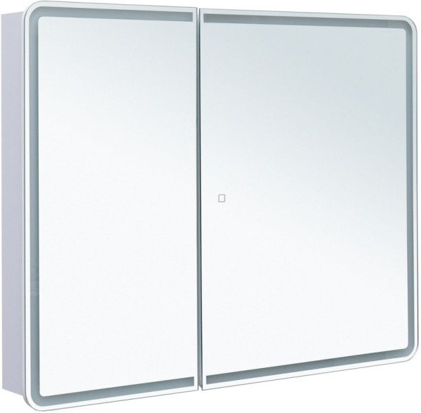 Зеркало-шкаф Aquanet Оптима 100х80 LED с подсветкой, белый