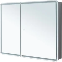 Зеркало-шкаф Aquanet Оптима 100х80 LED с подсветкой, белый