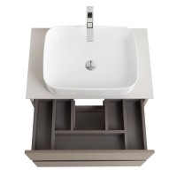 Тумба под раковину со столешницей BelBagno Kraft 70 подвесная, матовая бежевая, столешница kep-70-bo