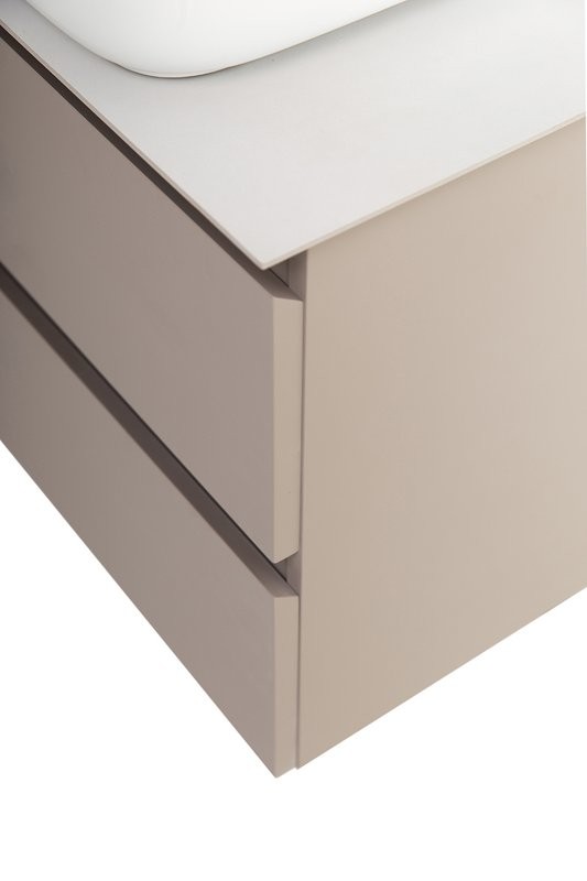 Тумба под раковину со столешницей BelBagno Kraft 70 подвесная, матовая бежевая, столешница kep-70-bo