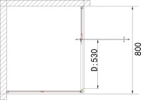 Душевая дверь в нишу Niagara Nova NG-83-8AB 80 см, черная