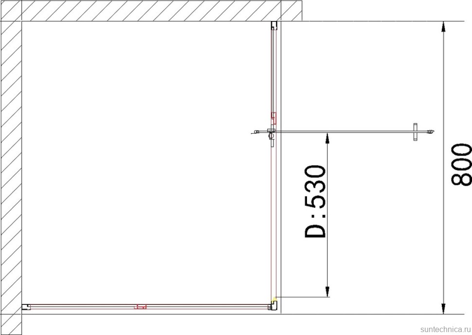 Душевая дверь в нишу Niagara Nova NG-83-8AB 80 см, черная