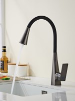 Смеситель для кухни Haiba HB73823-3 оружейная сталь