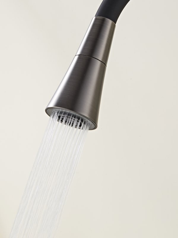 Смеситель для кухни Haiba HB73823-3 оружейная сталь