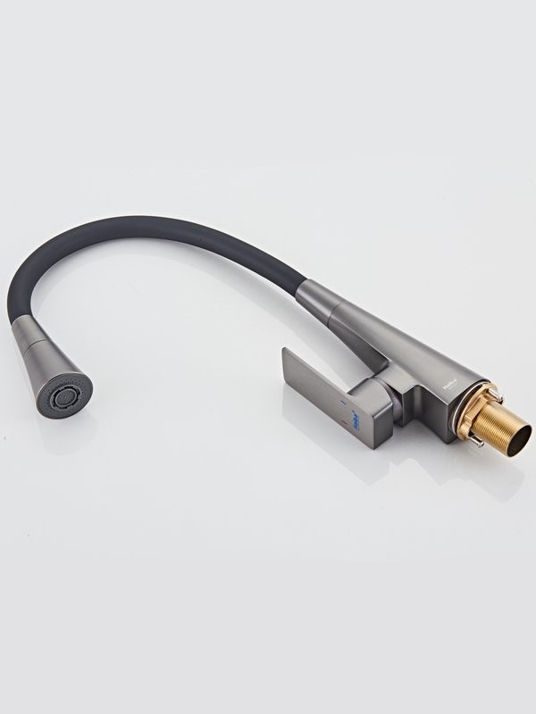 Смеситель для кухни Haiba HB73823-3 оружейная сталь