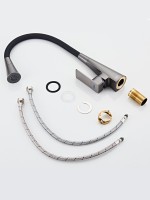 Смеситель для кухни Haiba HB73823-3 оружейная сталь