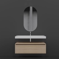Мебель для ванной комнаты Armadi Art Flat 120 подвесная, light oak