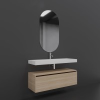 Мебель для ванной комнаты Armadi Art Flat 120 подвесная, light oak