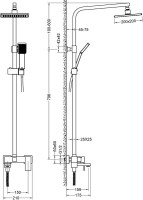 Душевая стойка Timo Selene SX-2013/03 черный