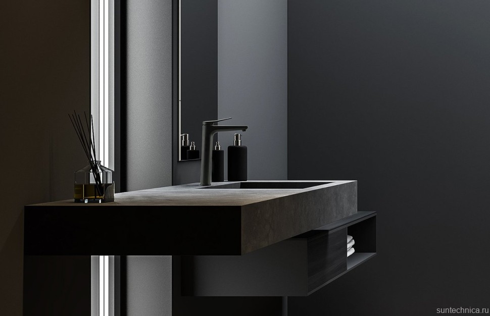Смеситель для раковины Lemark Bronx LM3709BL черный