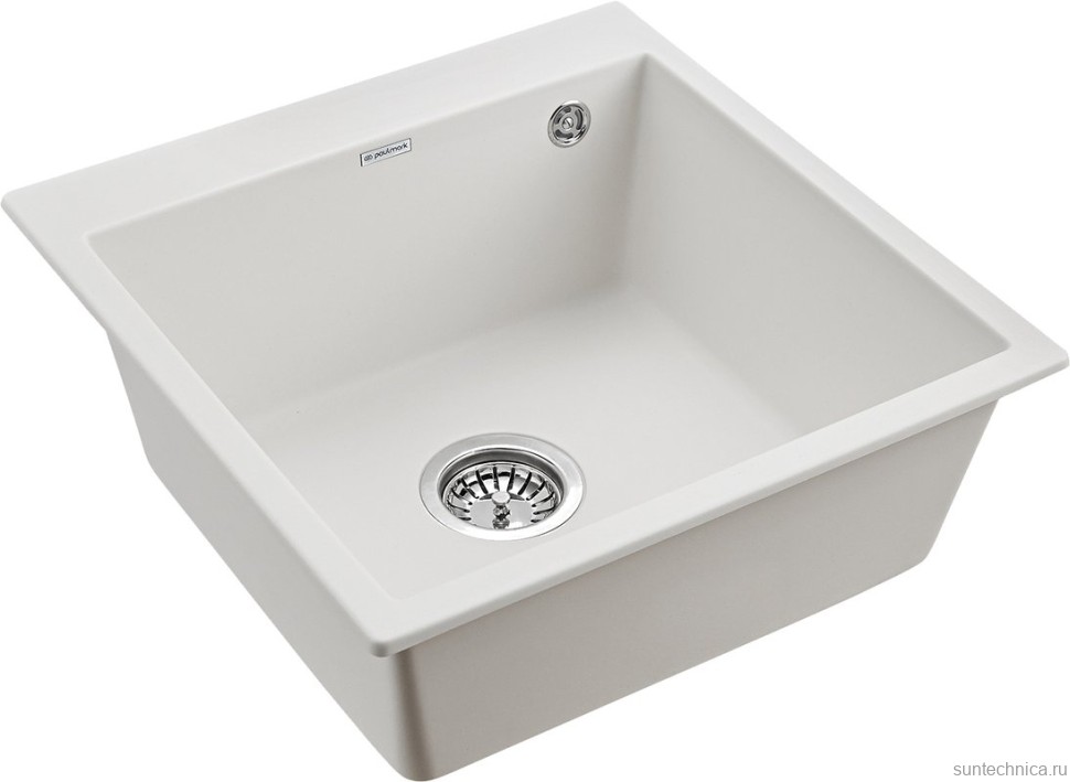 Комплект Мойка Paulmark Kante 50 PM105152-WH белый + Смеситель РМС PL5 PL5-017F белый + Измельчитель Bort Master Eco
