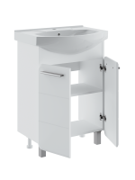 Мебель для ванной комнаты Runo Эрика 50 напольная, глянцевая белая