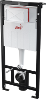 Комплект Унитаз подвесной Bien Ion безободковый + Звукоизоляция AlcaPlast + Кнопка ALCA M70 белая + Инсталляция A101 Sadromodul