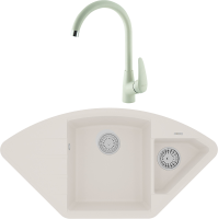Комплект Мойка Lemark Irkana 980 9910046 жасмин + Смеситель Linara LM0405PJS жасмин