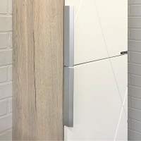 Шкаф пенал для ванной Comforty Мерано 35 дуб дымчатый, белый