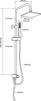 Душевая стойка Aquanet Practic AF100-70-S-C хром