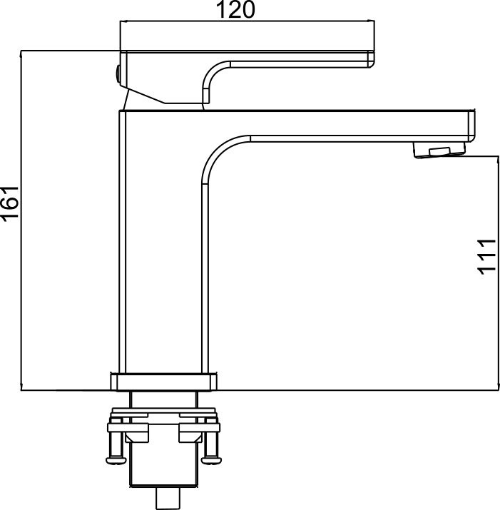 Смеситель для раковины Gappo G17-9 G1017-9 оружейная сталь