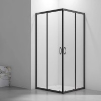 Душевой уголок Veconi Rovigo RV-101B 80x80, профиль черный