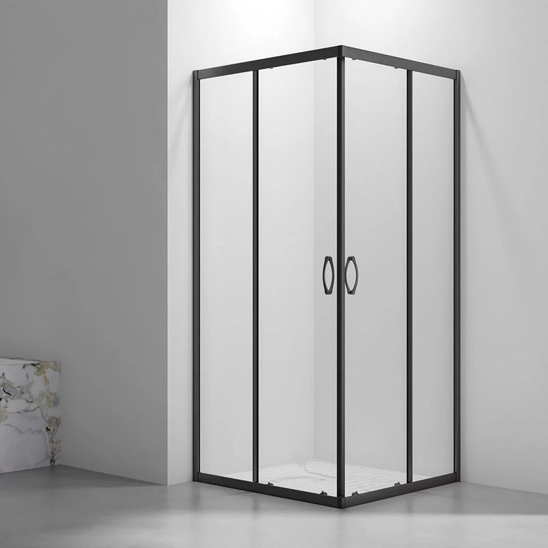 Душевой уголок Veconi Rovigo RV-101B 80x80, профиль черный