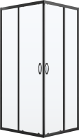 Душевой уголок Veconi Rovigo RV-101B 80x80, профиль черный