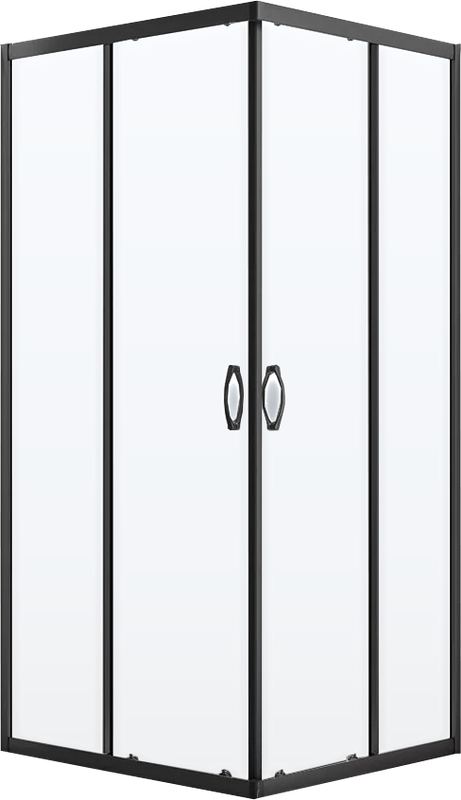 Душевой уголок Veconi Rovigo RV-101B 80x80, профиль черный