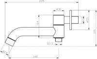 Излив BelBagno Ancona BCA CRM для ванны с душем