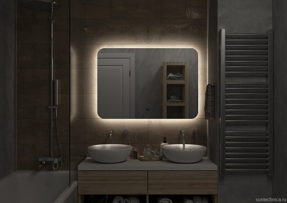 Зеркало Misty Адхил 100 LED, сенсорное