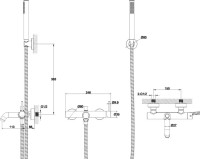 Смеситель для ванны с душем WHITECROSS Y Y1231GLB брашированное золото