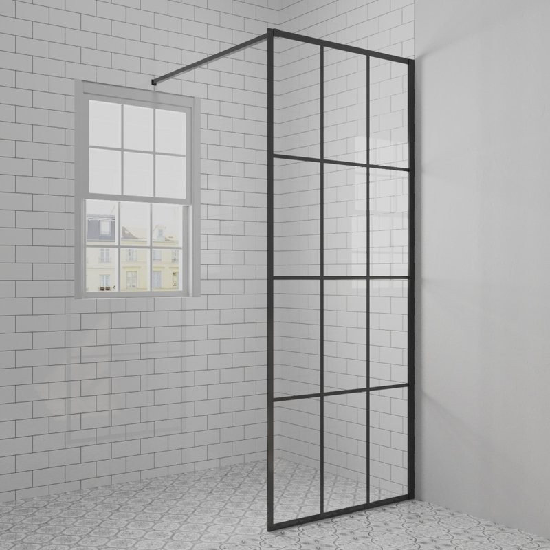 PAINI-WalkIN90G Душевая перегородка 90x195 Paini, рисунок решетка
