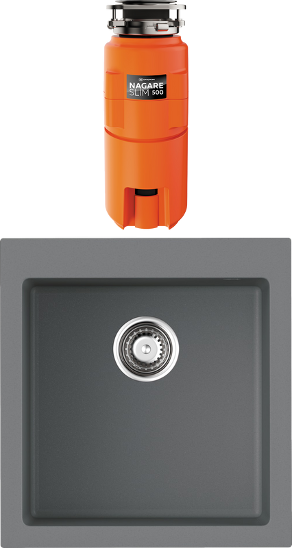 Комплект Мойка Omoikiri Bosen 47-GR leningrad grey + Измельчитель Nagare slim 500