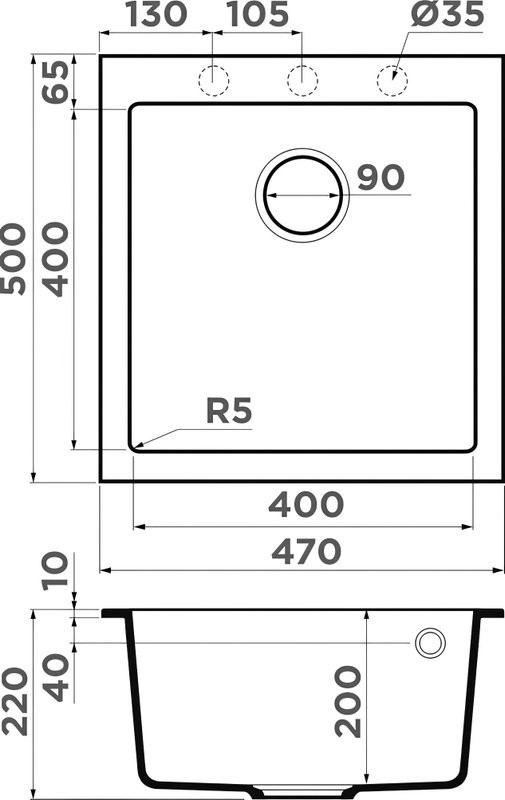Комплект Мойка Omoikiri Bosen 47-GR leningrad grey + Измельчитель Nagare slim 500