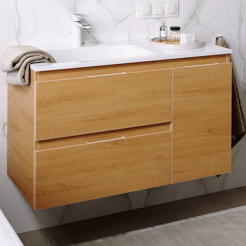 Мебель для ванной комнаты Aqwella 5 stars Accent 90 L, дуб золотой