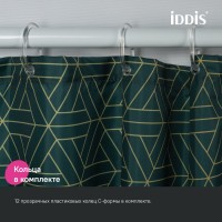 Штора для ванной IDDIS Base BG06P24i11 240х200, зеленая