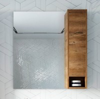 Мебель для ванной комнаты STWORKI Карлстад 75 дуб рустикальный, в стиле лофт, под дерево, российская (гарнитур, комплект)