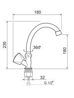 Кран РМС SL119-270F хром Кран РМС SL119-270F хром