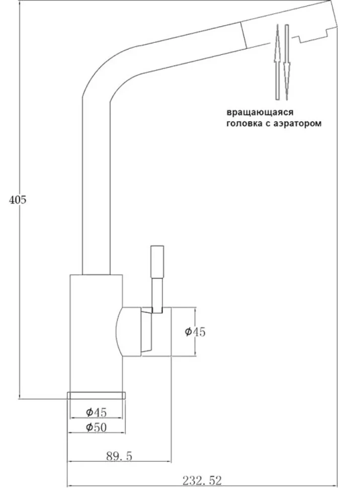 Смеситель для кухни Steel Hammer Inox SH 5161 INOX