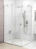 Душевой уголок Ravak Chrome CRV2-110+CPS-80 Transparent, профиль белый