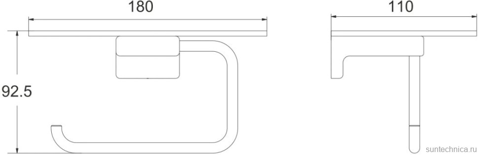 Держатель туалетной бумаги Rose RG1805T пепельный