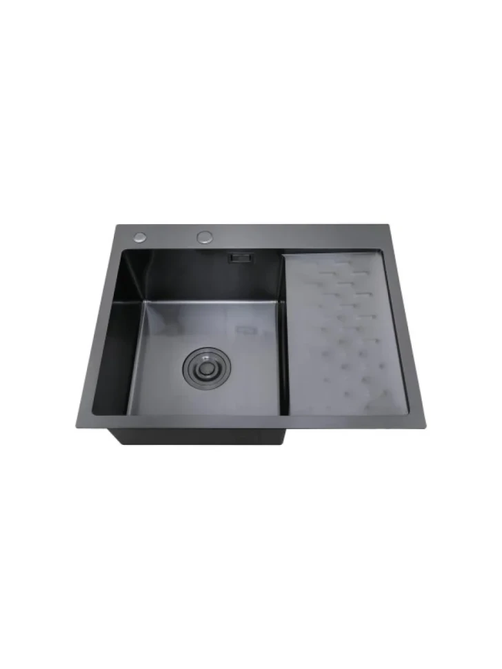 Мойка кухонная РМС MRK-6350BL-L c дозатором, графит