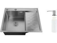 Мойка кухонная РМС MRK-6350BL-L c дозатором, графит
