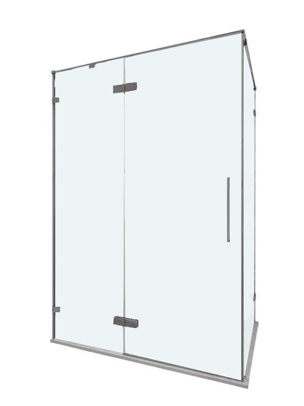 Душевой уголок Veconi Premium Alassio SP CH 150х100, профиль матовый хром, стекло прозрачное