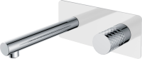 Смеситель для раковины Boheme Stick 125-WCR С ВНУТРЕННЕЙ ЧАСТЬЮ, white, diamond chrome