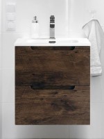 Тумба с раковиной BelBagno Etna 50 2 ящика, rovere moro