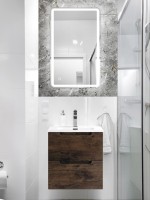 Тумба с раковиной BelBagno Etna 50 2 ящика, rovere moro
