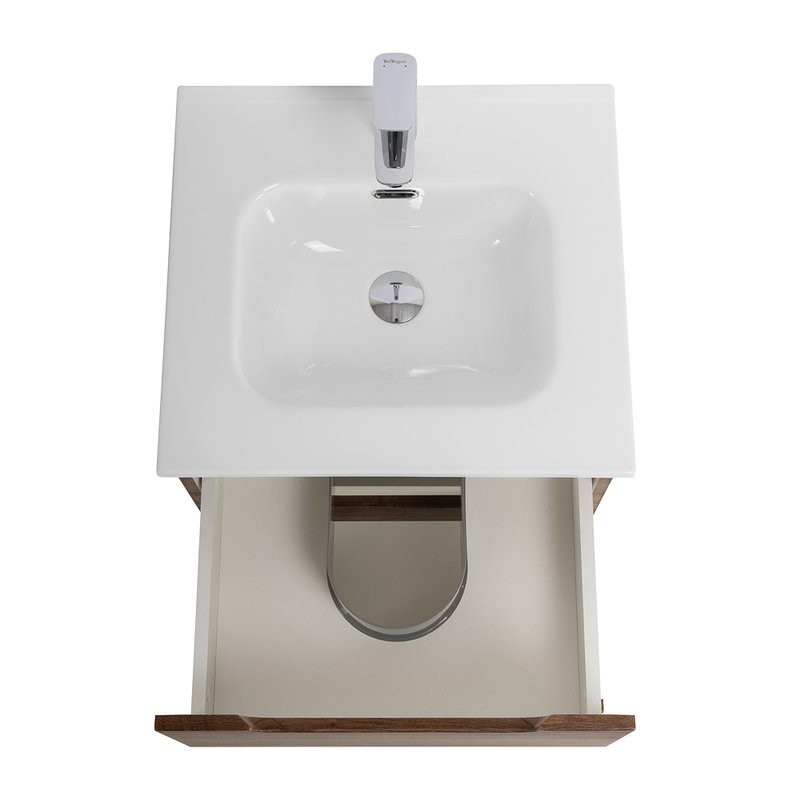 Тумба с раковиной BelBagno Etna 50 2 ящика, rovere moro