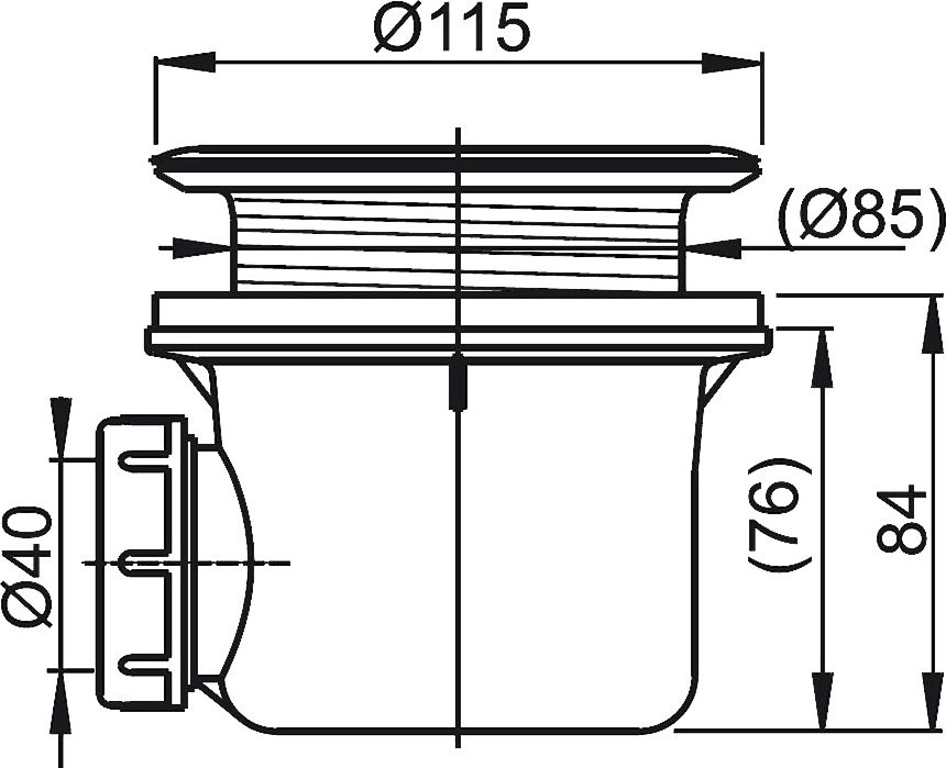 Поддон для душа Ravak Kaskada Ronda-90 LA с сифоном